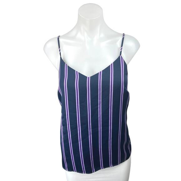 Banana Republic Blue Striped Sleeveless V-neck Cami Camisole Tank Top Size XS - Picture 1 of 4